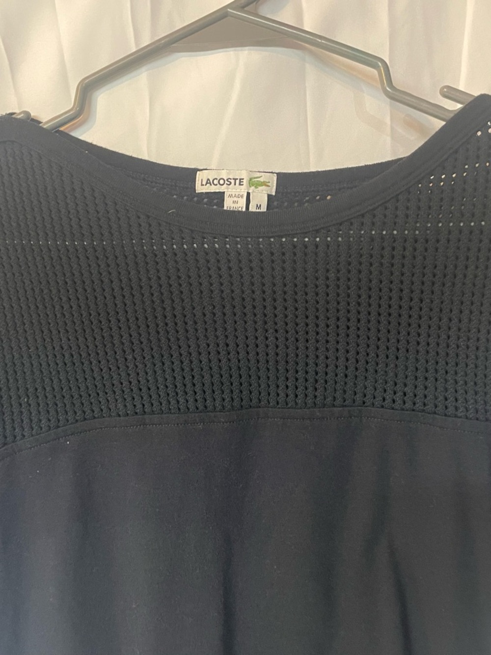 Lacoste Black Short-Sleeve Knit Yoke Tee - Picture 6 of 6